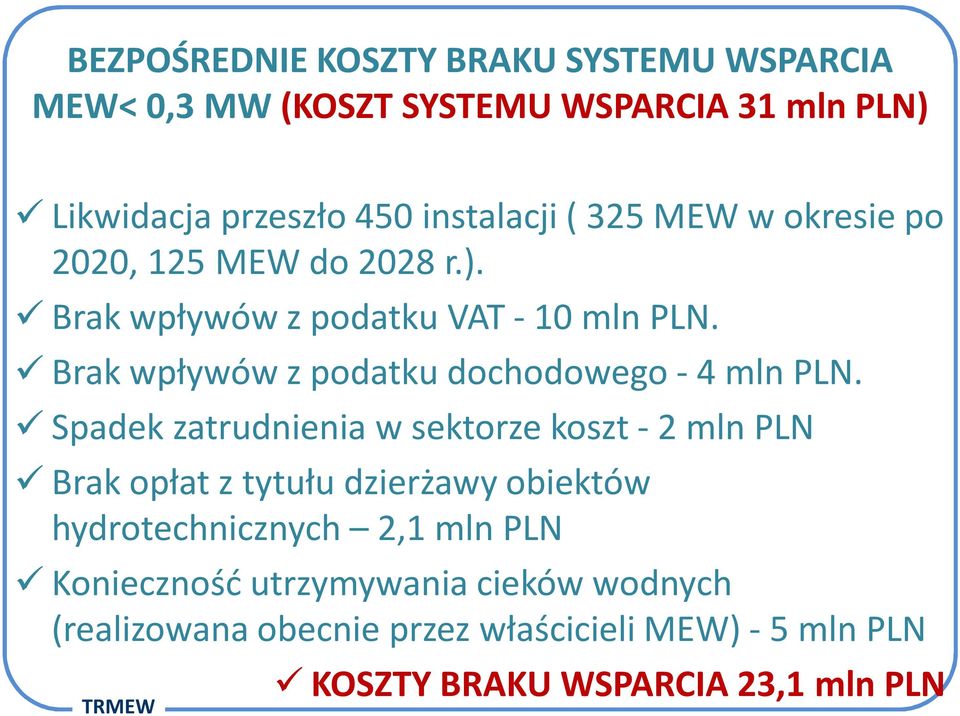 Brak wpływów z podatku dochodowego - 4 mln PLN.