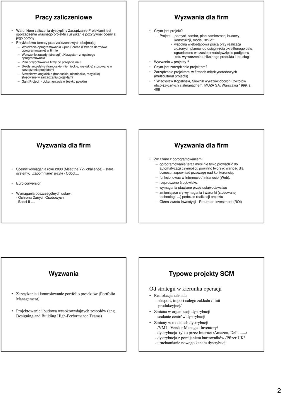 przygotowania firmy do przejścia na Skróty angielskie (francuskie, niemieckie, rosyjskie) stosowane w zarządzaniu projektami Słownictwo angielskie (francuskie, niemieckie, rosyjskie) stosowane w