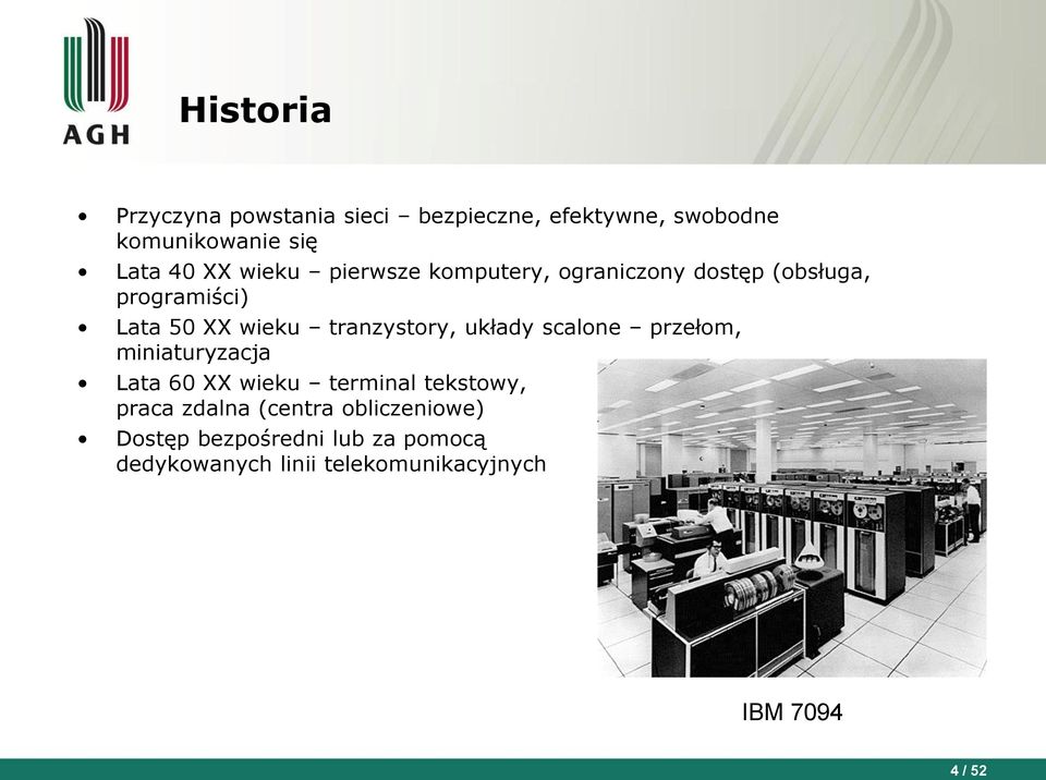 układy scalone przełom, miniaturyzacja Lata 60 XX wieku terminal tekstowy, praca zdalna (centra