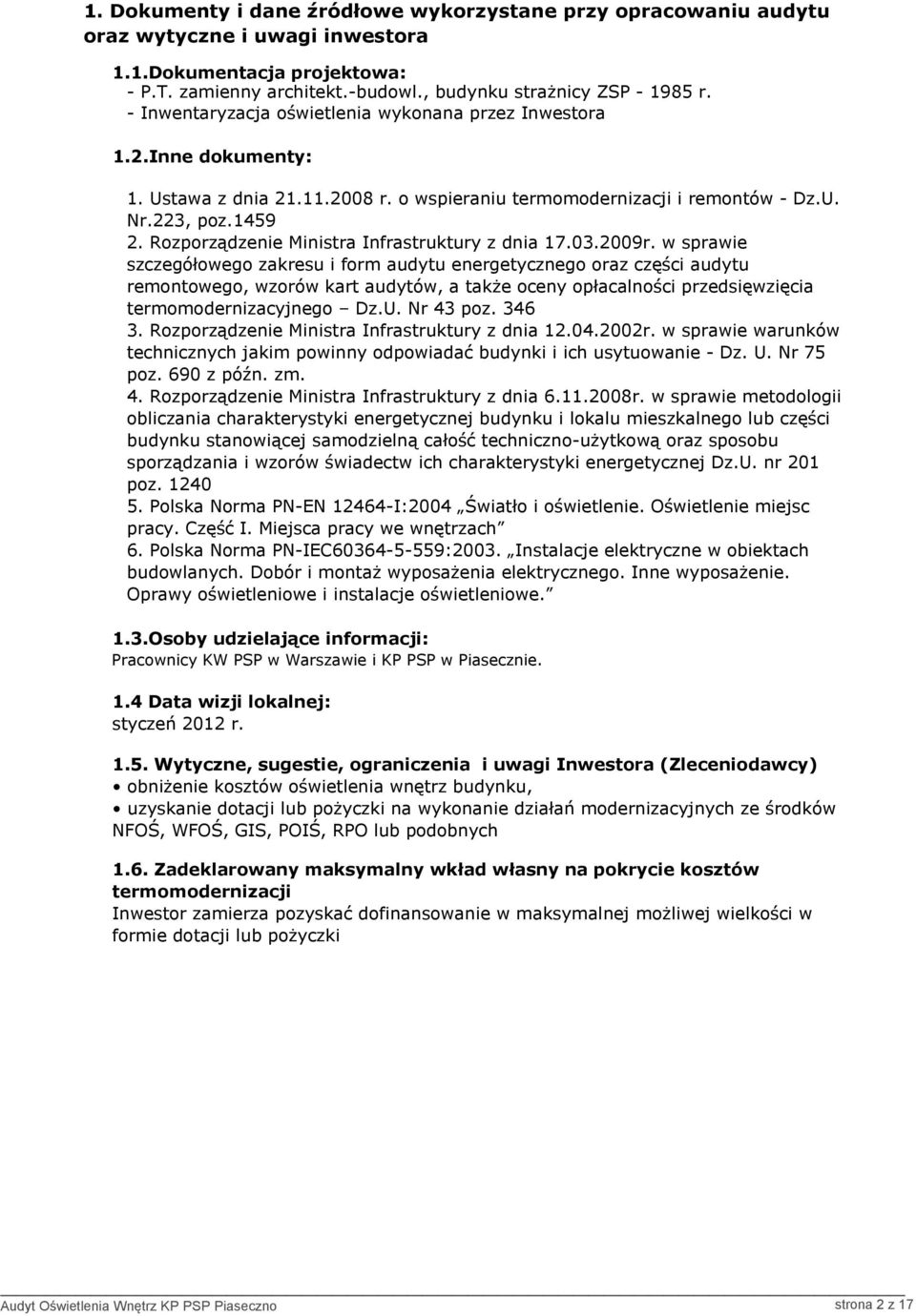 Rozporządzenie Ministra Infrastruktury z dnia 17.03.2009r.