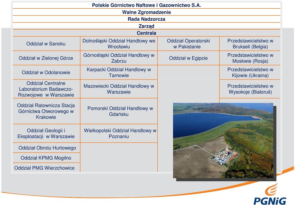 Walne Zgromadzenie Rada Nadzorcza Zarząd Centrala Dolnośląski Oddział Handlowy we Wrocławiu Górnośląski Oddział Handlowy w Zabrzu Karpacki Oddział Handlowy w Tarnowie Mazowiecki Oddział Handlowy w