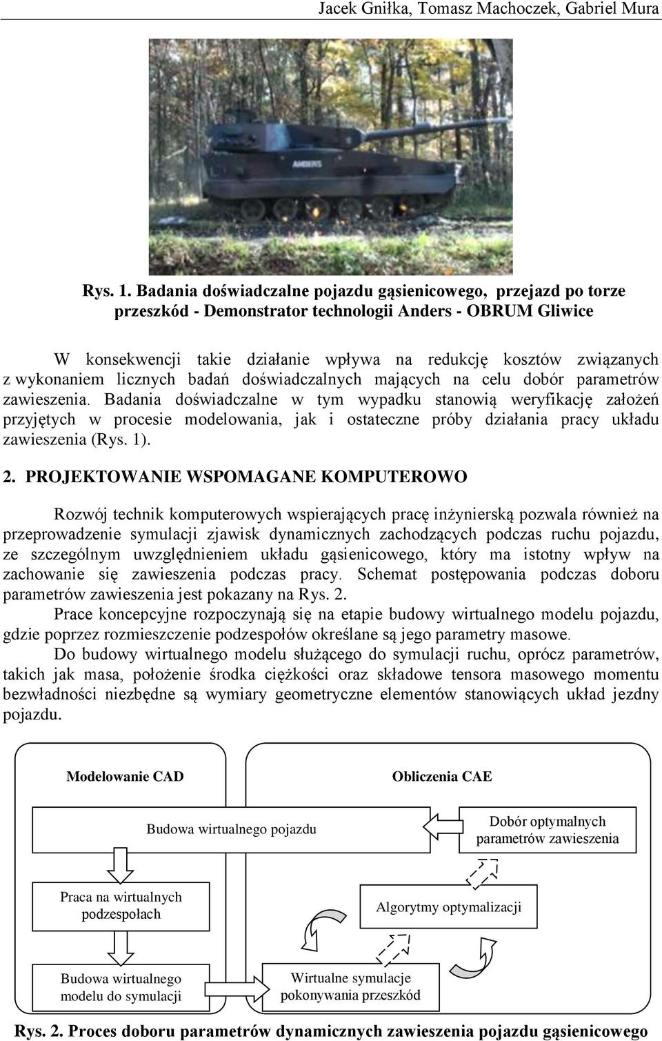 wykonaniem licznych badań doświadczalnych mających na celu dobór parametrów zawieszenia.