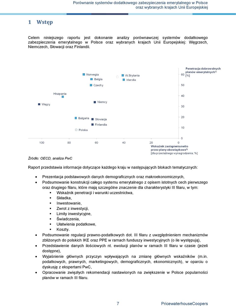 Podsumowanie konstrukcji całego systemu emerytalnego z opisem istotnych cech pierwszego oraz drugiego filaru, które mają szczególne znaczenie dla charakterystyki III filaru, w tym: Wskaźnik