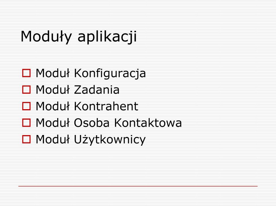 Moduł Kontrahent Moduł