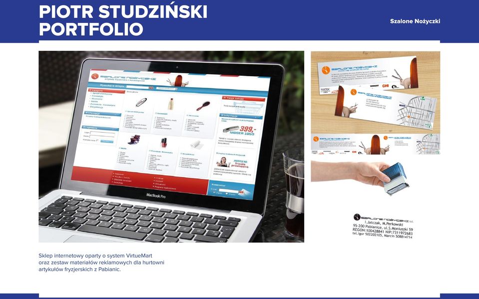 zestaw materiałów reklamowych dla