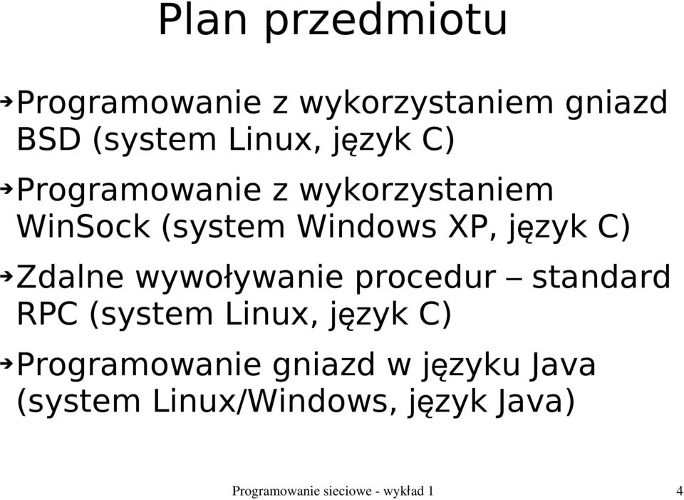 XP, język C) Zdalne wywoływanie procedur standard RPC (system Linux,