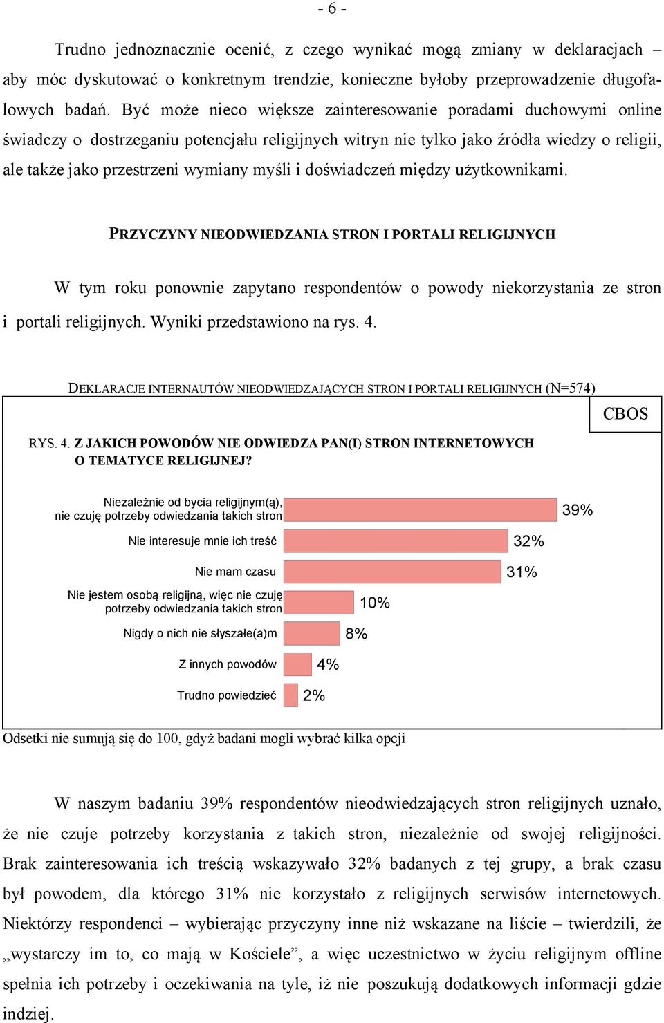 i doświadczeń między użytkownikami. PRZYCZYNY NIEODWIEDZANIA STRON I PORTALI RELIGIJNYCH W tym roku ponownie zapytano respondentów o powody niekorzystania ze stron i portali religijnych.