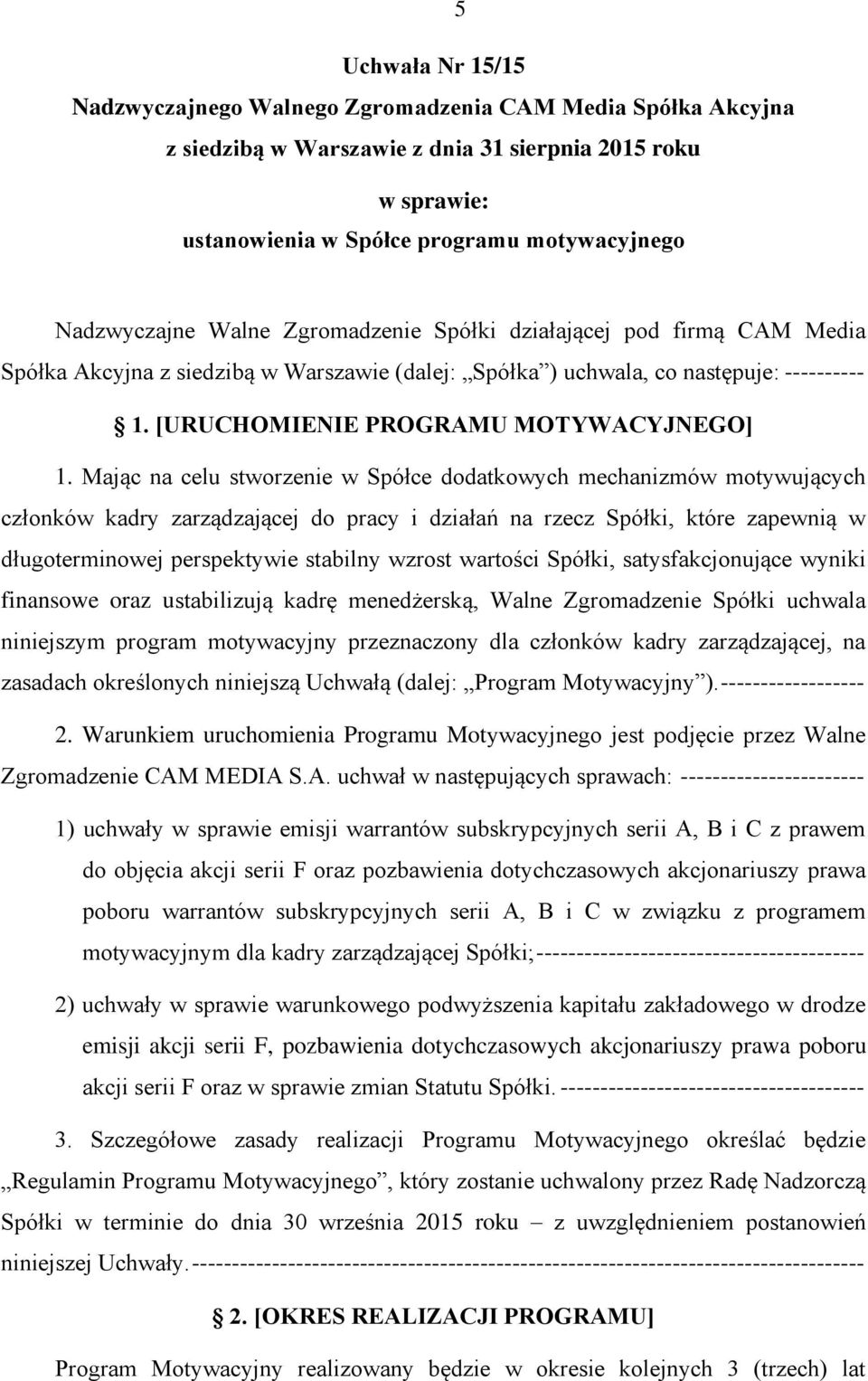 [URUCHOMIENIE PROGRAMU MOTYWACYJNEGO] 1.
