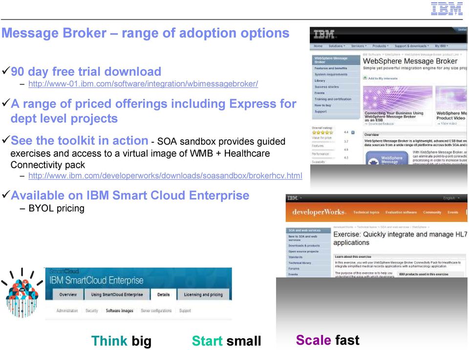 toolkit in action - SOA sandbox provides guided exercises and access to a virtual image of WMB + Healthcare Connectivity