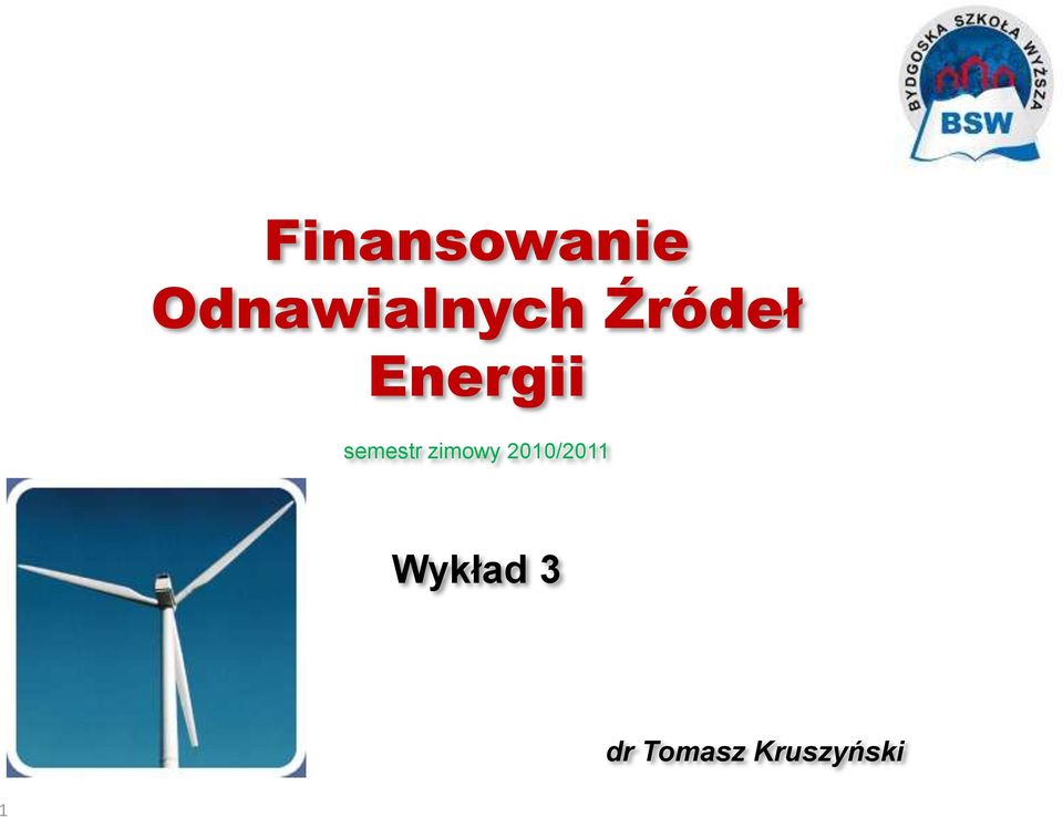 Energii semestr zimowy