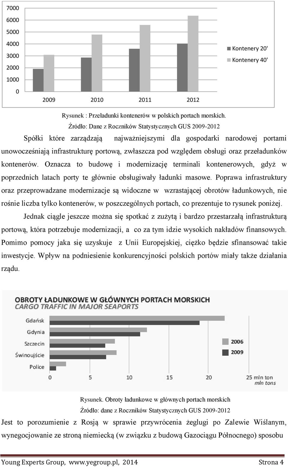 oraz przeładunków kontenerów. Oznacza to budowę i modernizację terminali kontenerowych, gdyż w poprzednich latach porty te głównie obsługiwały ładunki masowe.