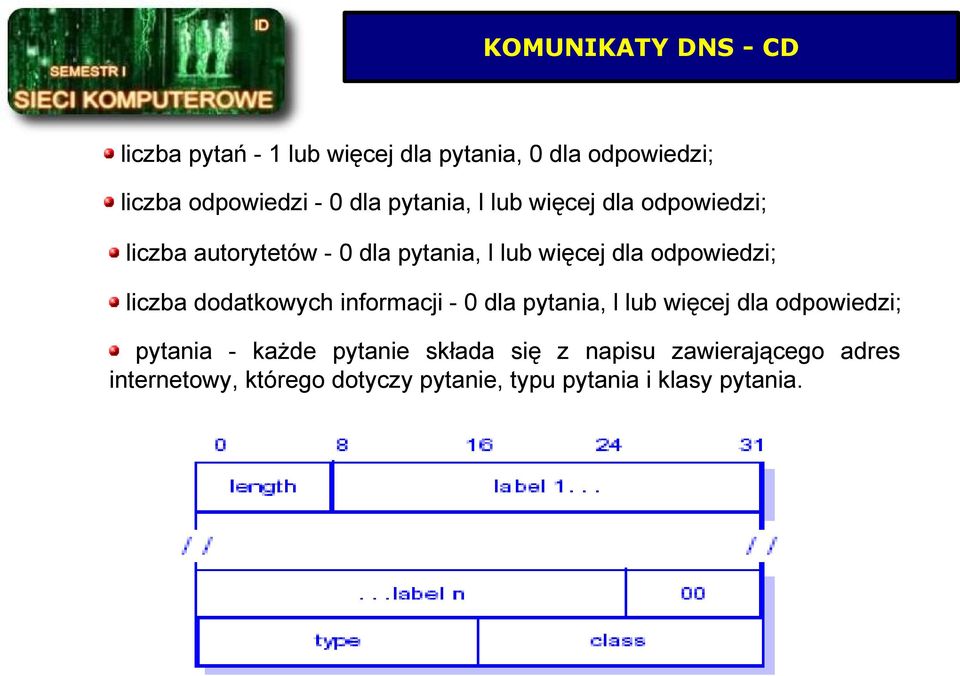 odpowiedzi; liczba dodatkowych informacji - 0 dla pytania, l lub więcej dla odpowiedzi; pytania - każde