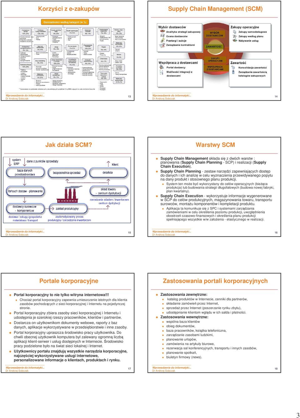 Supply Chain Planning - zestaw narzdzi zapewniajcych dostp do danych i ich analiz w celu wyznaczenia przewidywanego popytu na dany produkt i stosownego planu produkcji.