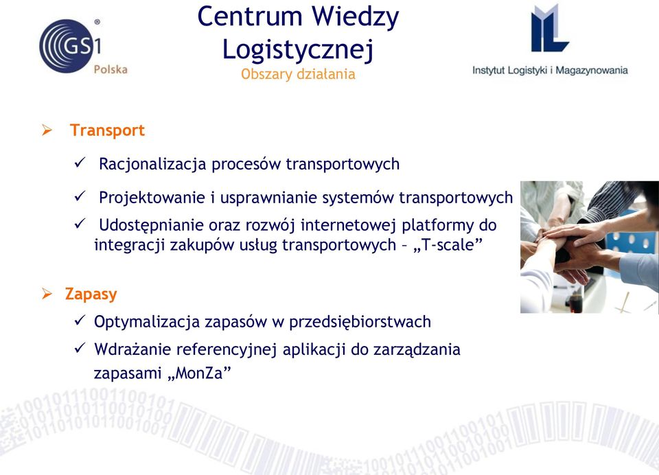 rozwój internetowej platformy do integracji zakupów usług transportowych T-scale Zapasy