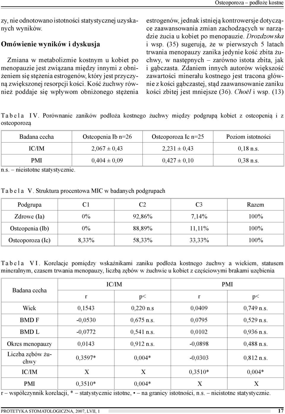 Kość żuchwy również poddaje się wpływom obniżonego stężenia estrogenów, jednak istnieją kontrowersje dotyczące zaawansowania zmian zachodzących w narządzie żucia u kobiet po menopauzie.