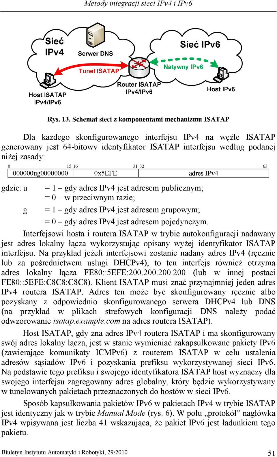 16 31 32 63 000000ug00000000 0x5EFE adres IPv4 gdzie: u = 1 gdy adres IPv4 jest adresem publicznym; = 0 w przeciwnym razie; g = 1 gdy adres IPv4 jest adresem grupowym; = 0 gdy adres IPv4 jest adresem