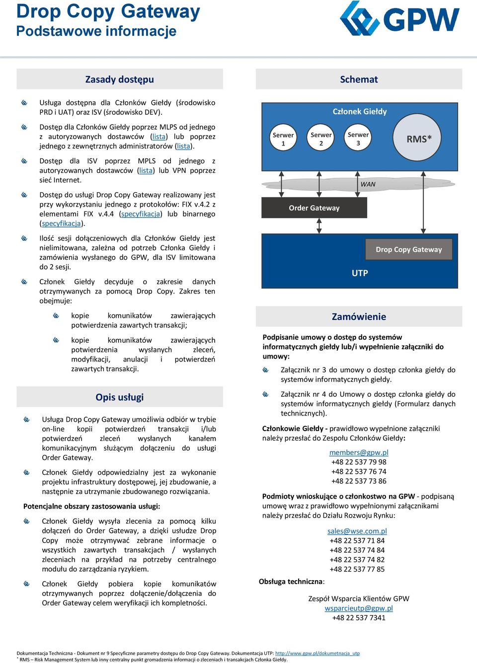 Dostęp dla ISV poprzez MPLS od jednego z autoryzowanych dostawców (lista) lub VPN poprzez sieć Internet.