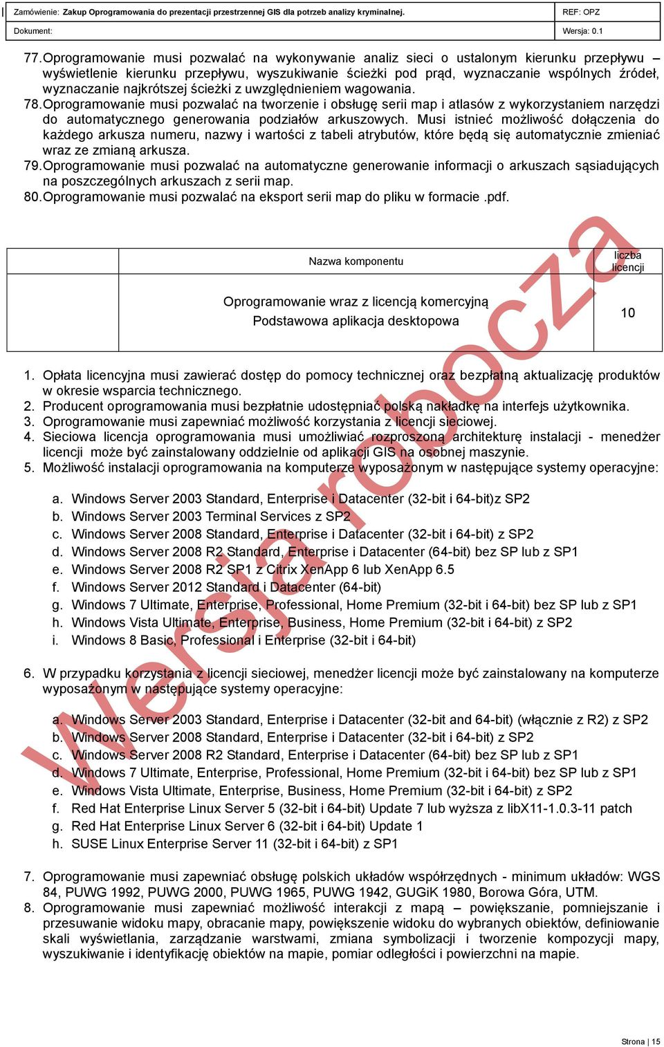 Oprogramowanie musi pozwalać na tworzenie i obsługę serii map i atlasów z wykorzystaniem narzędzi do automatycznego generowania podziałów arkuszowych.