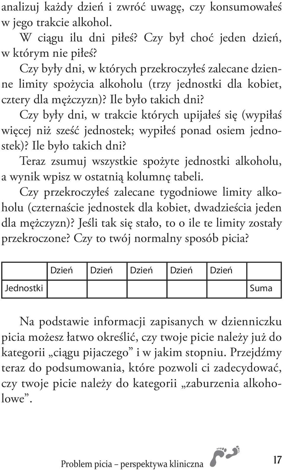 Czy były dni, w trakcie których upijałeś się (wypiłaś więcej niż sześć jednostek; wypiłeś ponad osiem jednostek)? Ile było takich dni?