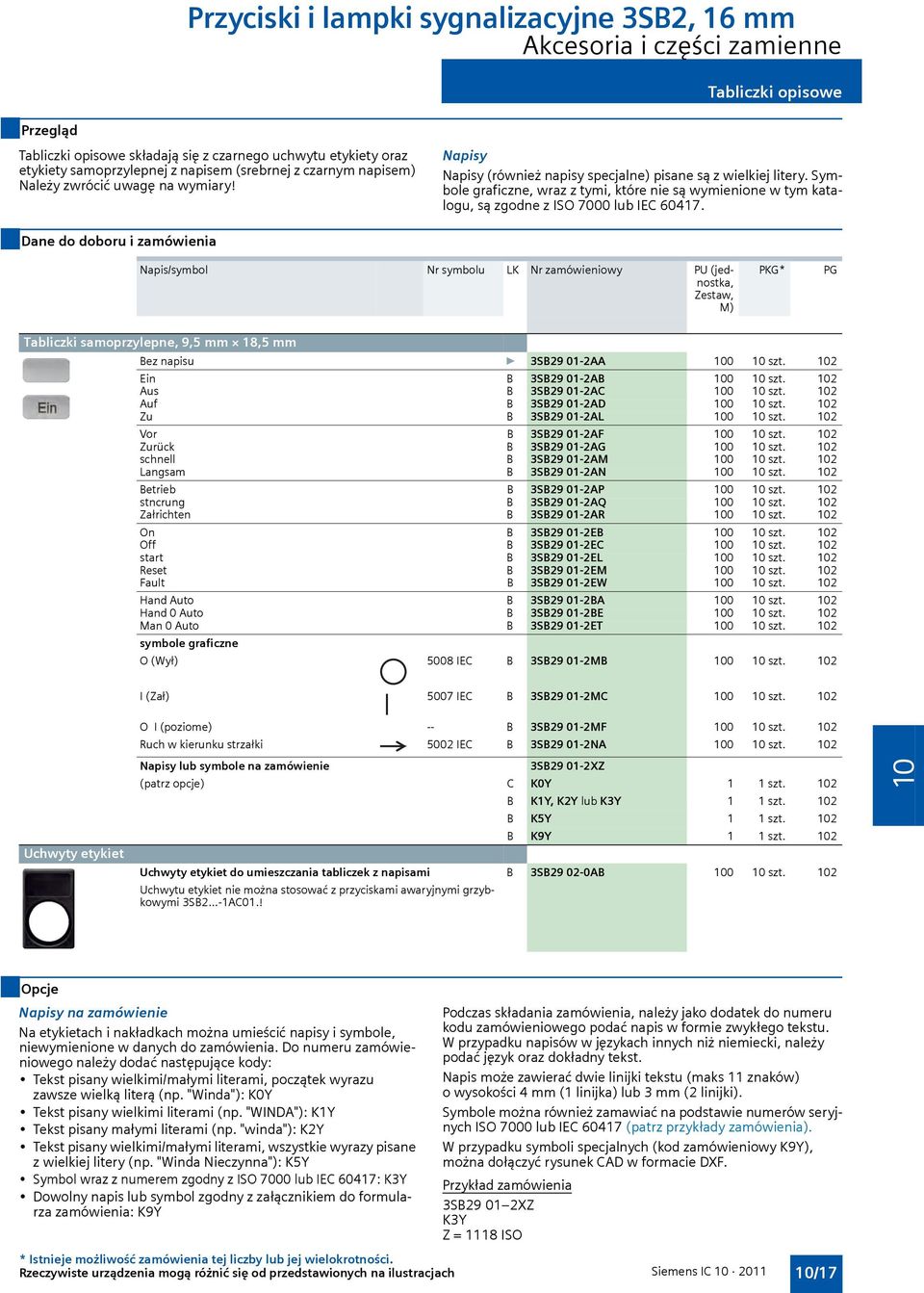 Symbole graficzne, wraz z tymi, które nie są wymienione w tym katalogu, są zgodne z ISO 7000 lub IEC 60417.