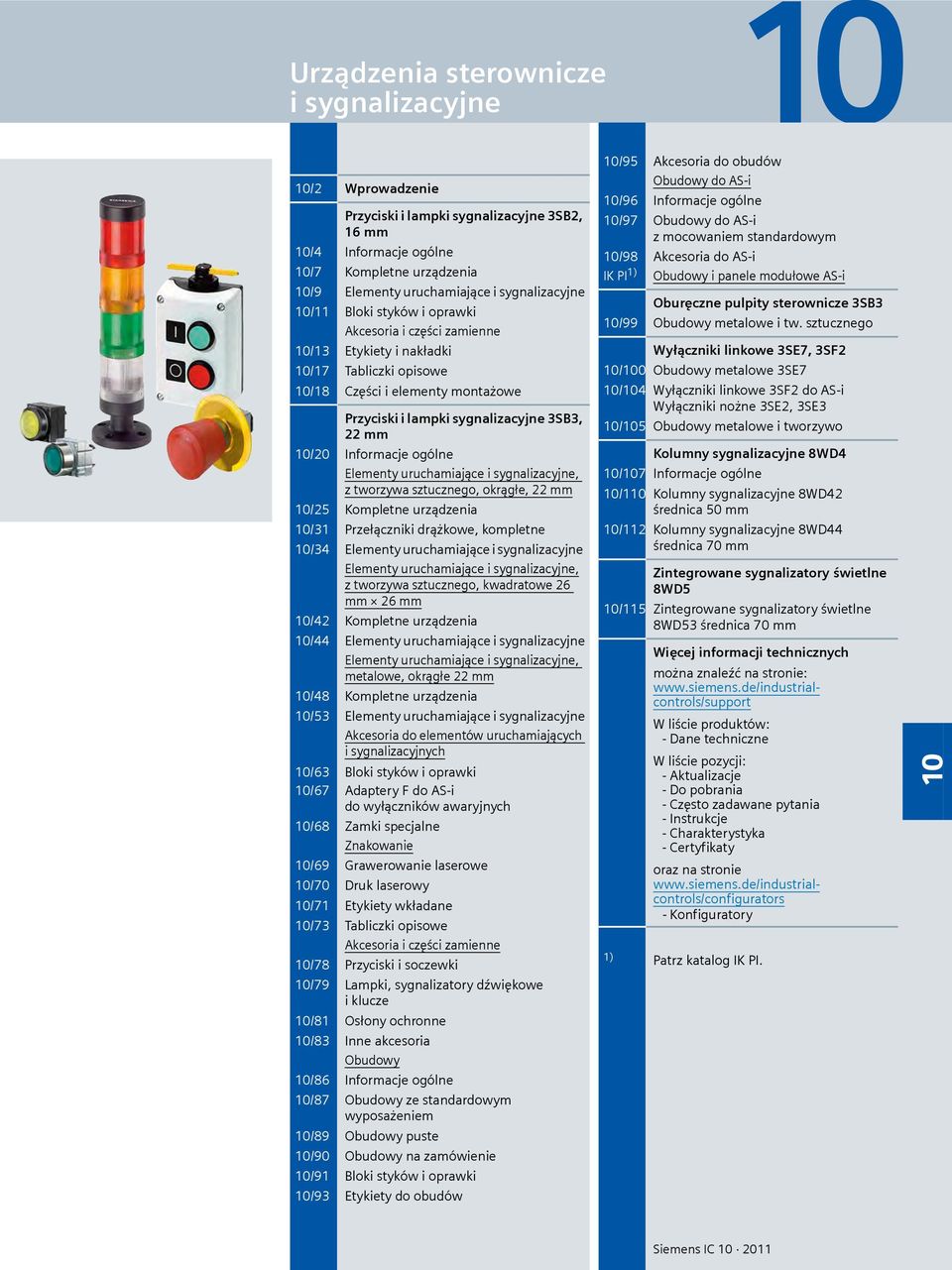 uruchamiające i sygnalizacyjne, z tworzywa sztucznego, okrągłe, 22 mm /25 Kompletne urządzenia /31 Przełączniki drążkowe, kompletne /34 Elementy uruchamiające i sygnalizacyjne Elementy uruchamiające