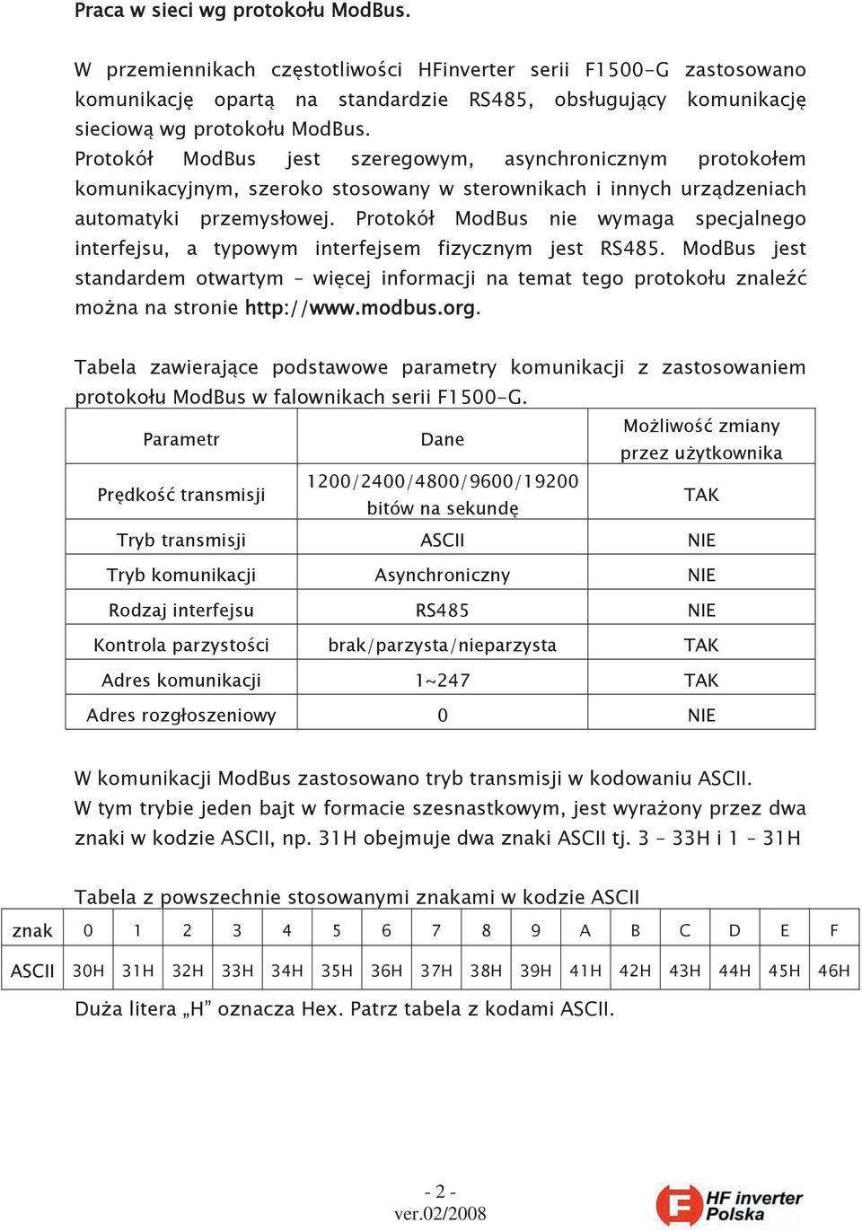 Protokół ModBus nie wymaga specjalnego interfejsu, a typowym interfejsem fizycznym jest RS485.