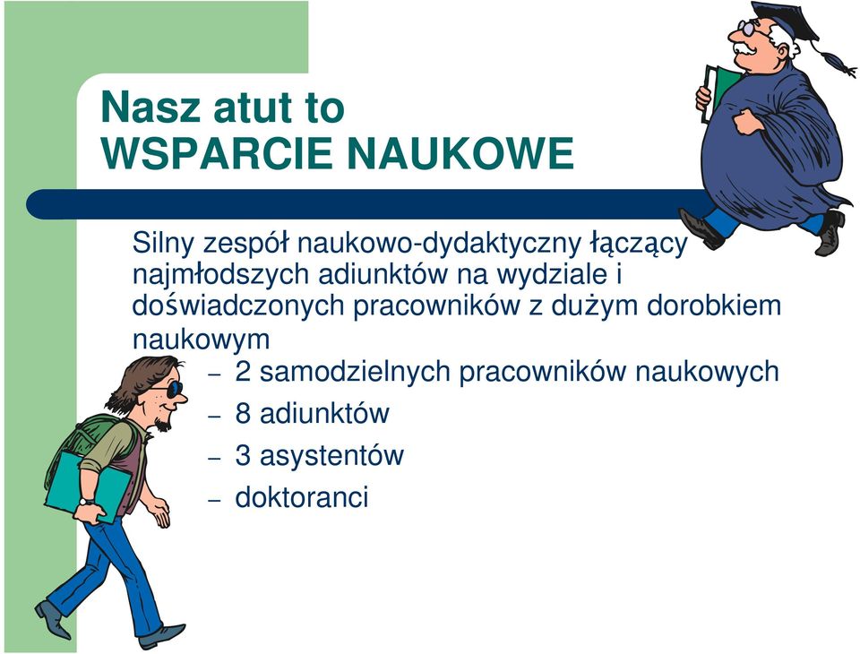 wydziale i doświadczonych pracowników z duŝym dorobkiem