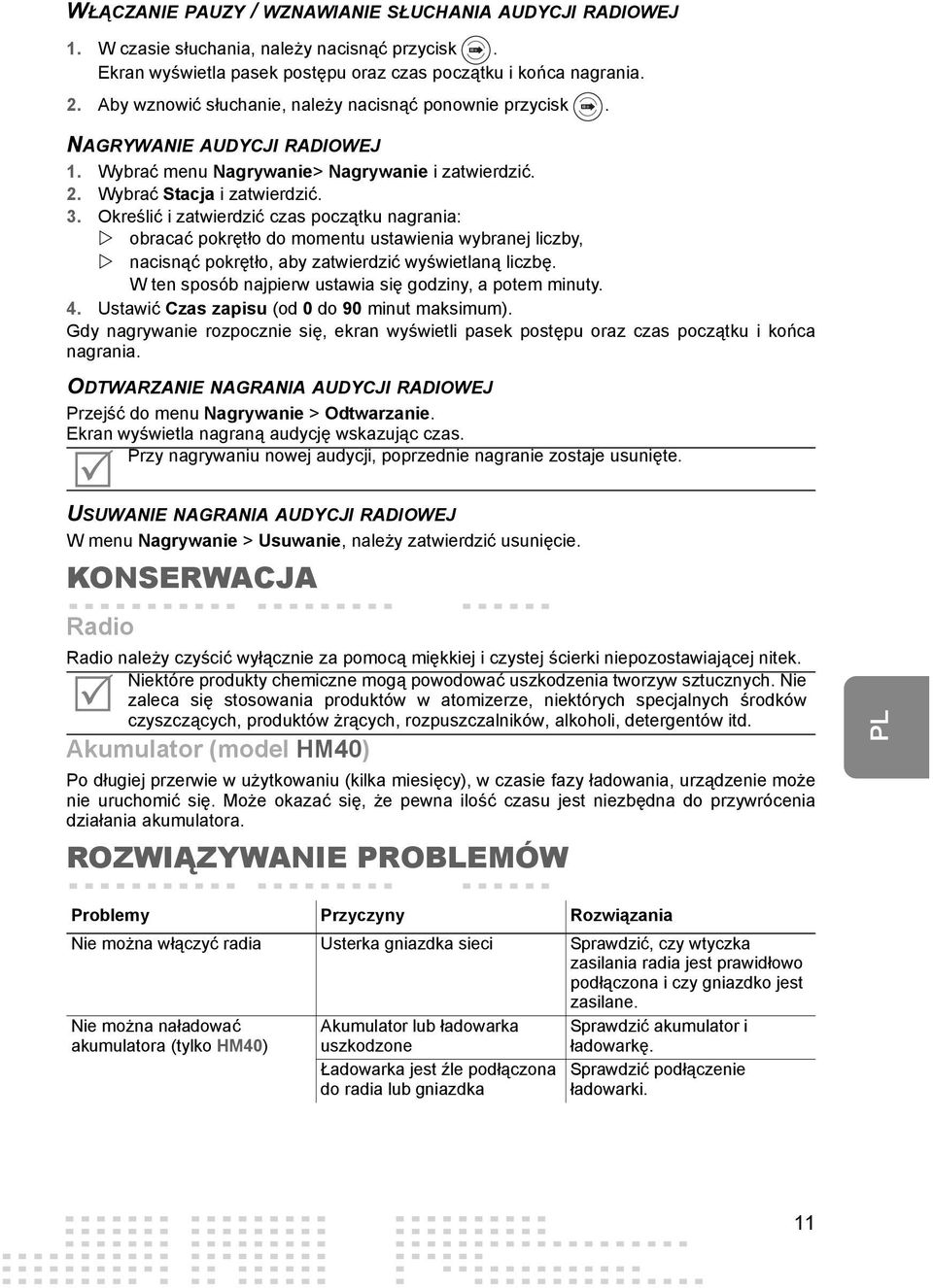 Określić i zatwierdzić czas początku nagrania: obracać pokrętło do momentu ustawienia wybranej liczby, nacisnąć pokrętło, aby zatwierdzić wyświetlaną liczbę.