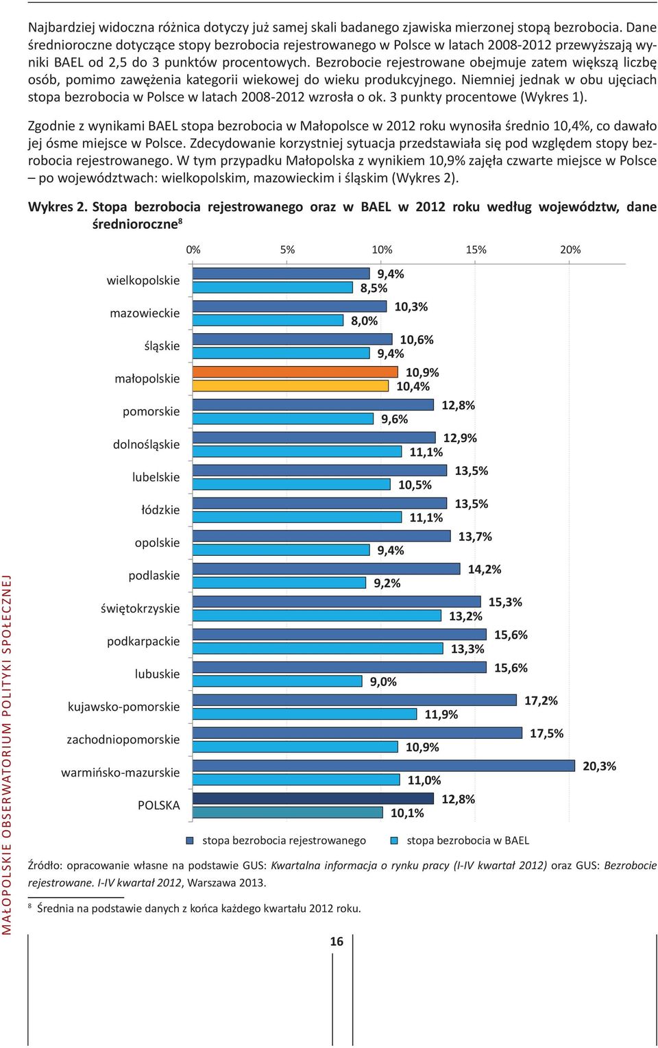 Bezrobocie rejestrowane obejmuje zatem większą liczbę osób, pomimo zawężenia kategorii wiekowej do wieku produkcyjnego.