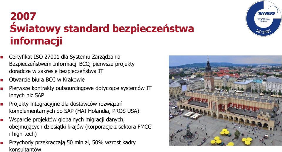 Projekty integracyjne dla dostawców rozwiązań komplementarnych do SAP (HAI Holandia, PROS USA) Wsparcie projektów globalnych migracji danych,