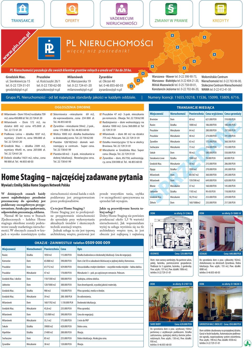 0-22 730-62-00 pruszkow@pl-n.pl Milanówek ul. Warszawska 19 tel. 0-22 724-61-20 milanowek@pl-n.pl Żyrardów ul. Okrzei 40 tel. 0-46 855-60-03 zyrardow@pl-n.pl Warszawa - Wawer tel.