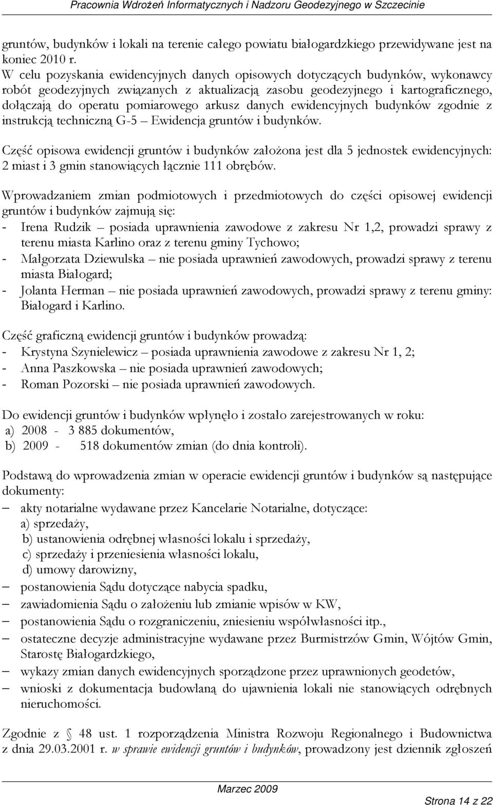 arkusz danych ewidencyjnych budynków zgodnie z instrukcją techniczną G-5 Ewidencja gruntów i budynków.