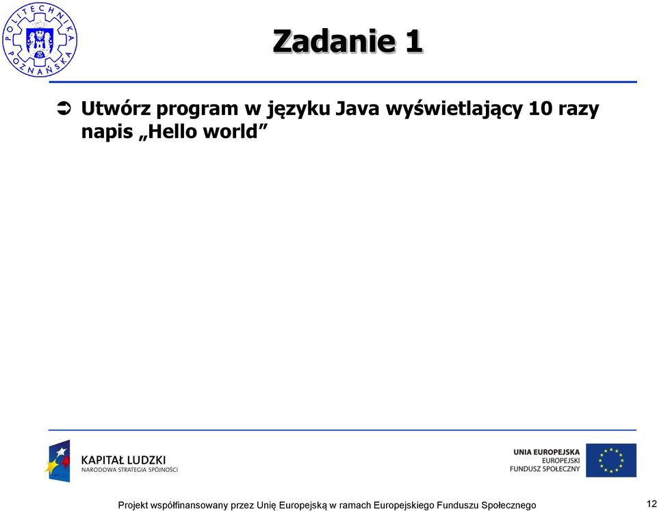 Java wyświetlający