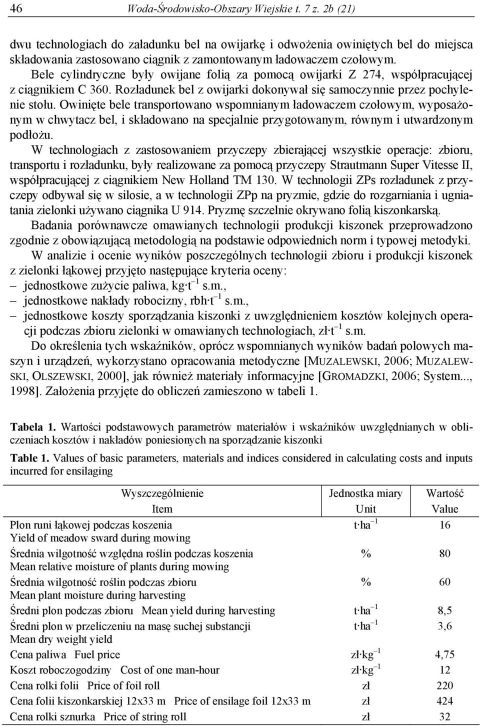 Bele cylindryczne były owijane folią za pomocą owijarki Z 274, współpracującej z ciągnikiem C 360. Rozładunek bel z owijarki dokonywał się samoczynnie przez pochylenie stołu.