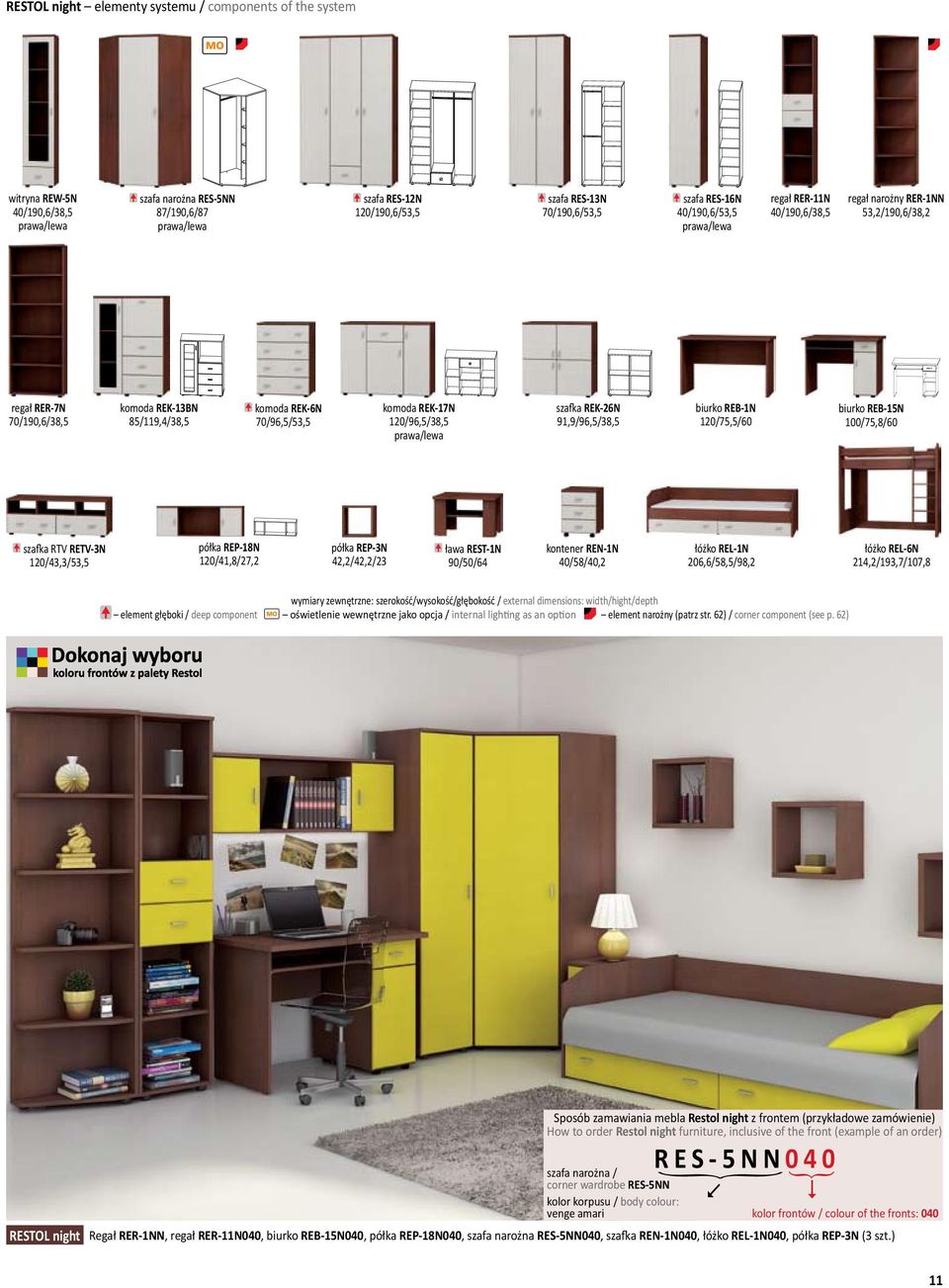 REK-26N 91,9/96,5/38,5 biurko REB-1N 120/75,5/60 biurko REB-15N 100/75,8/60 szafka RTV RETV-3N 120/43,3/53,5 półka REP-18N 120/41,8/27,2 półka REP-3N 42,2/42,2/23 ława REST-1N 90/50/64 kontener
