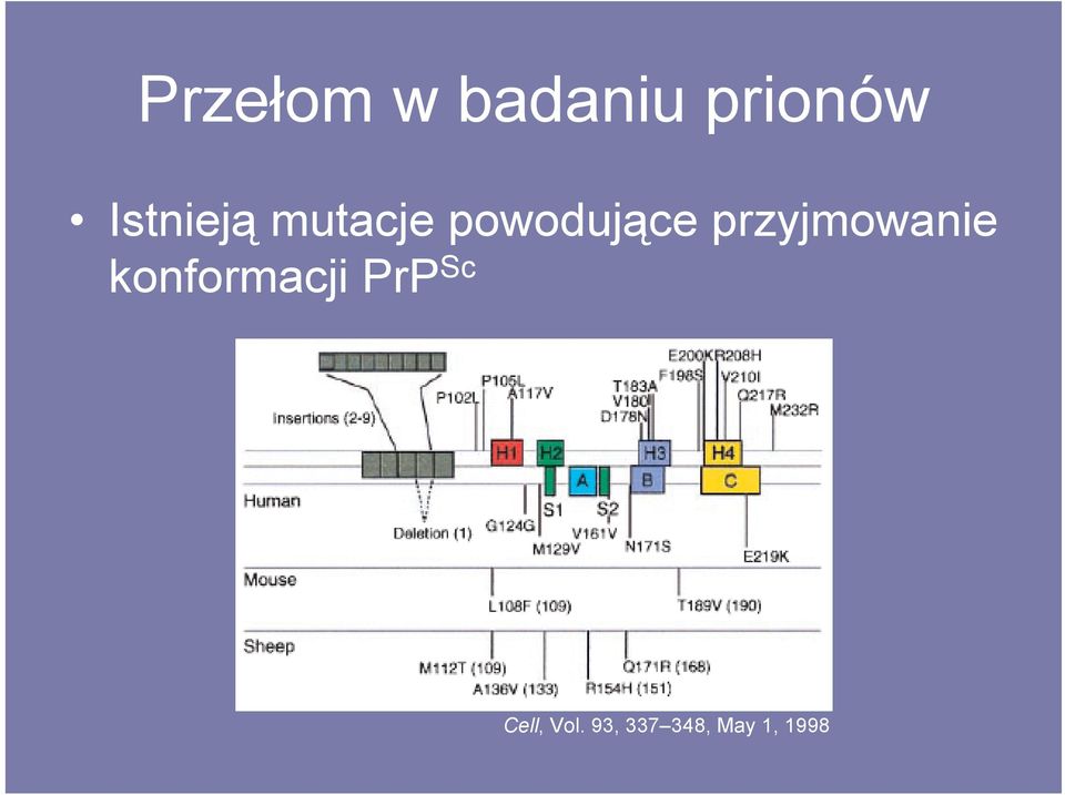 przyjmowanie konformacji PrP