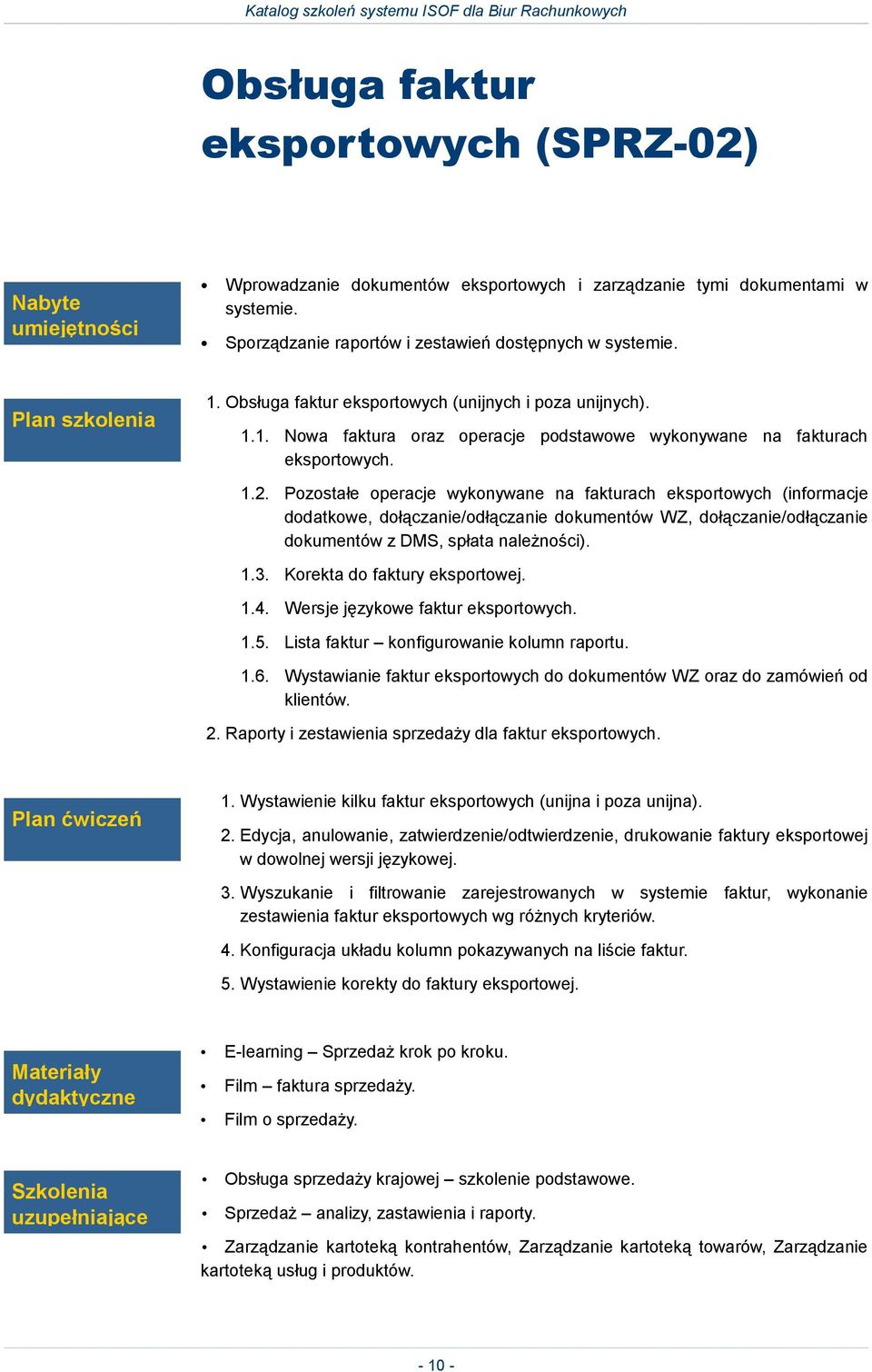 Pozostałe operacje wykonywane na fakturach eksportowych (informacje dodatkowe, dołączanie/odłączanie dokumentów WZ, dołączanie/odłączanie dokumentów z DMS, spłata należności). 1.3.