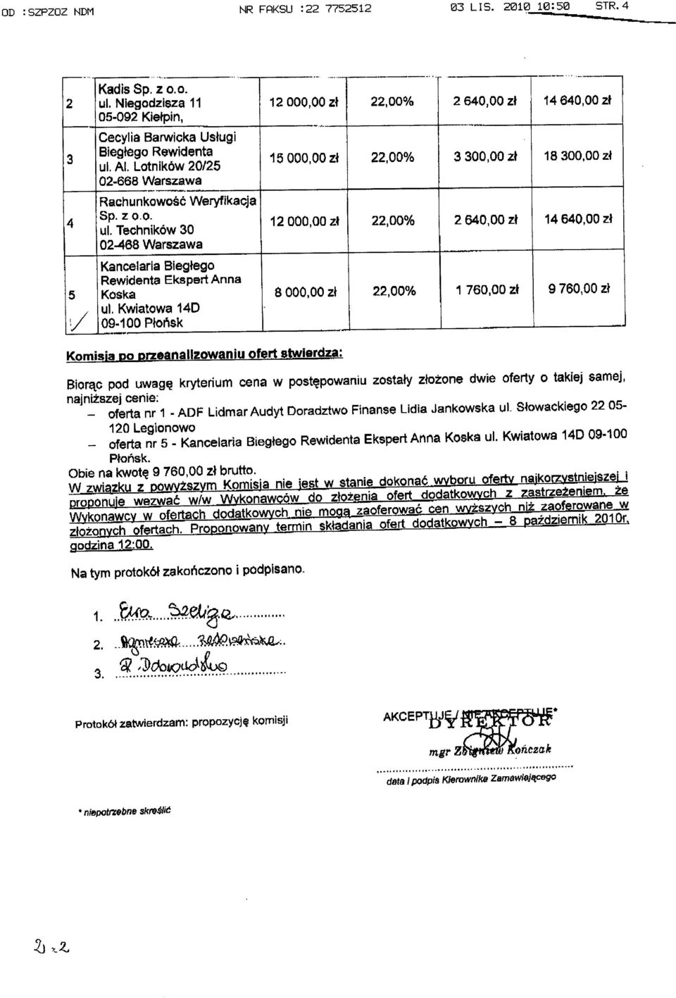 Al. Lotników 20/25 15 000,00 zł 22,00% 3300,00 zł 18300,OOzł 02-668 Warszawa...----..--...- Rachunkowość Weryfikacja Sp. z 0.0. ul.