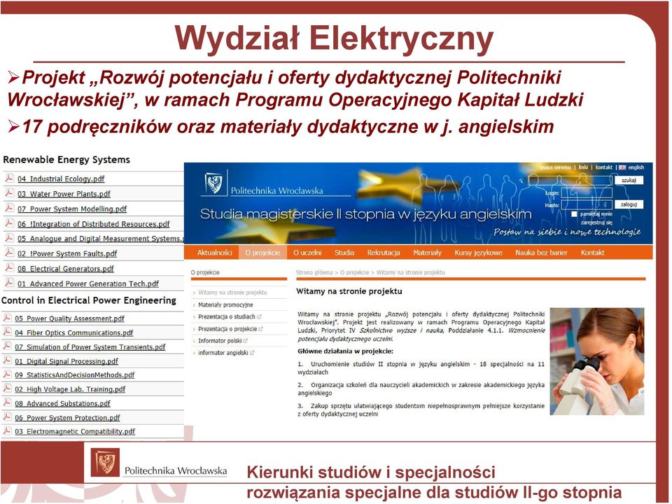 podręczników oraz materiały dydaktyczne w j.