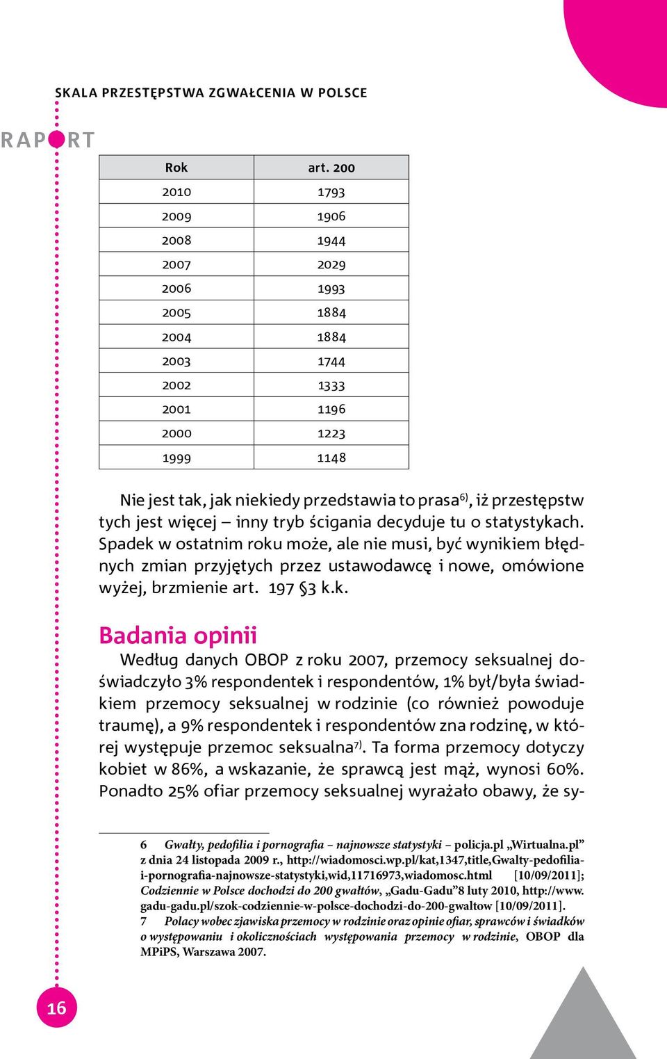 jest więcej inny tryb ścigania decyduje tu o statystykach. Spadek w ostatnim roku może, ale nie musi, być wynikiem błędnych zmian przyjętych przez ustawodawcę i nowe, omówione wyżej, brzmienie art.