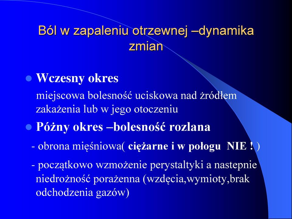 rozlana - obrona mięśniowa( ciężarne i w połogu NIE!