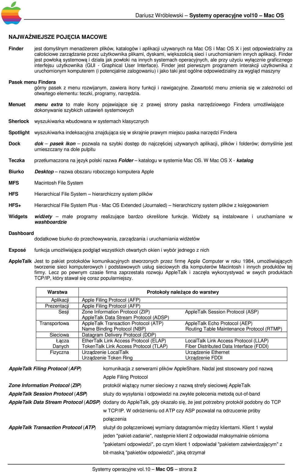 Finder jest powłoką systemową i działa jak powłoki na innych systemach operacyjnych, ale przy uŝyciu wyłącznie graficznego interfejsu uŝytkownika (GUI - Graphical User Interface).