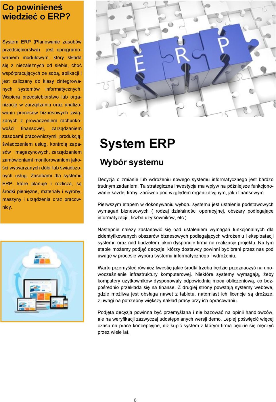 zintegrowanych systemów informatycznych.