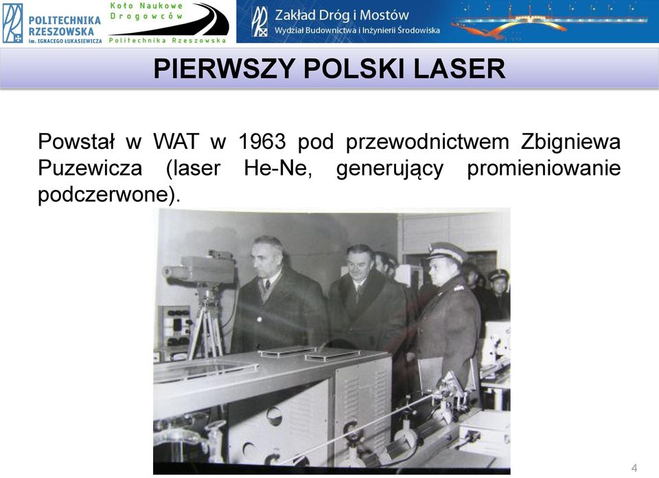 Zbigniewa Puzewicza (laser He-Ne,