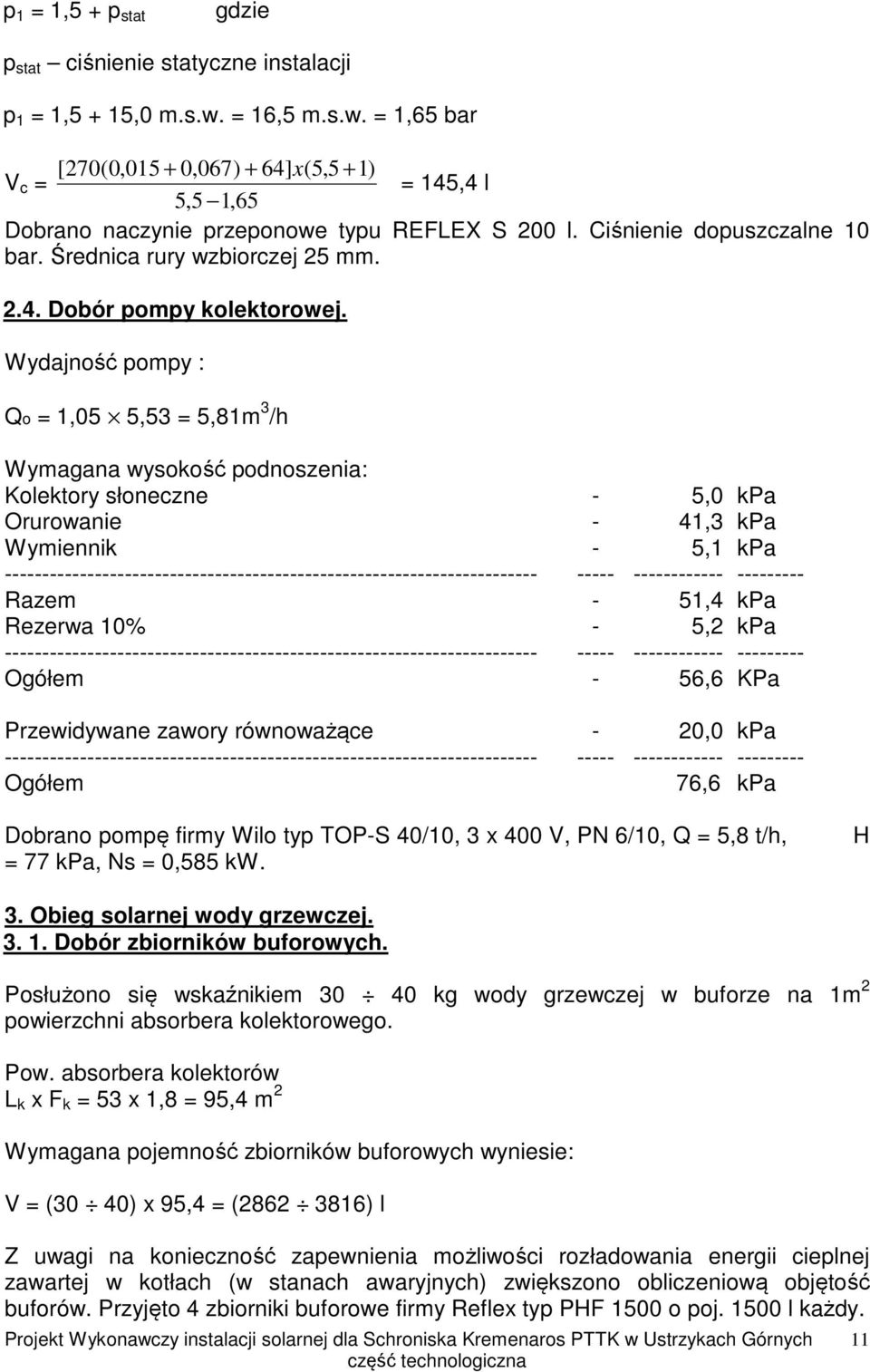 2.4. Dobór pompy kolektorowej.