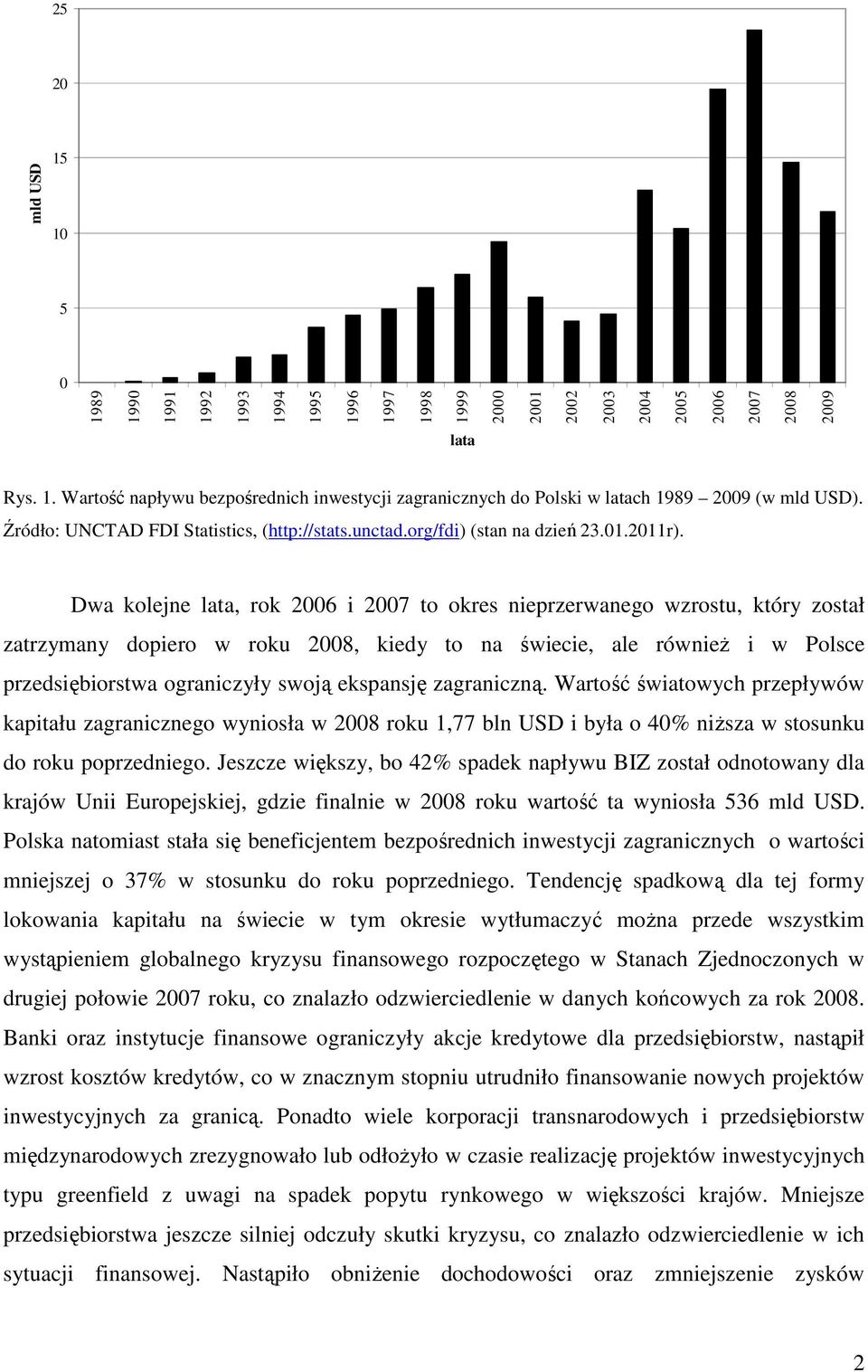 Dwa kolejne lata, rok 2006 i 2007 to okres nieprzerwanego wzrostu, który został zatrzymany dopiero w roku 2008, kiedy to na świecie, ale równieŝ i w Polsce przedsiębiorstwa ograniczyły swoją