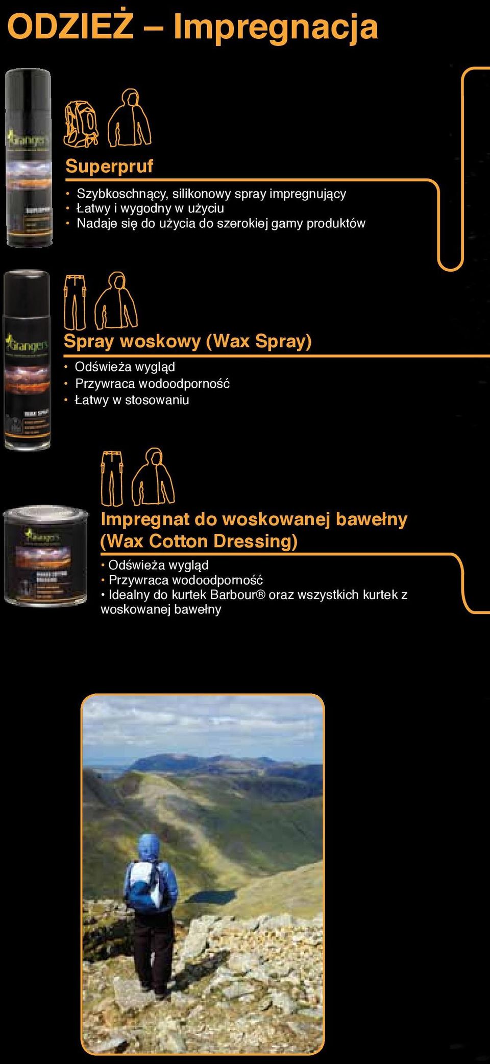 Przywraca wodoodporność Łatwy w stosowaniu Impregnat do woskowanej bawełny (Wax Cotton Dressing)