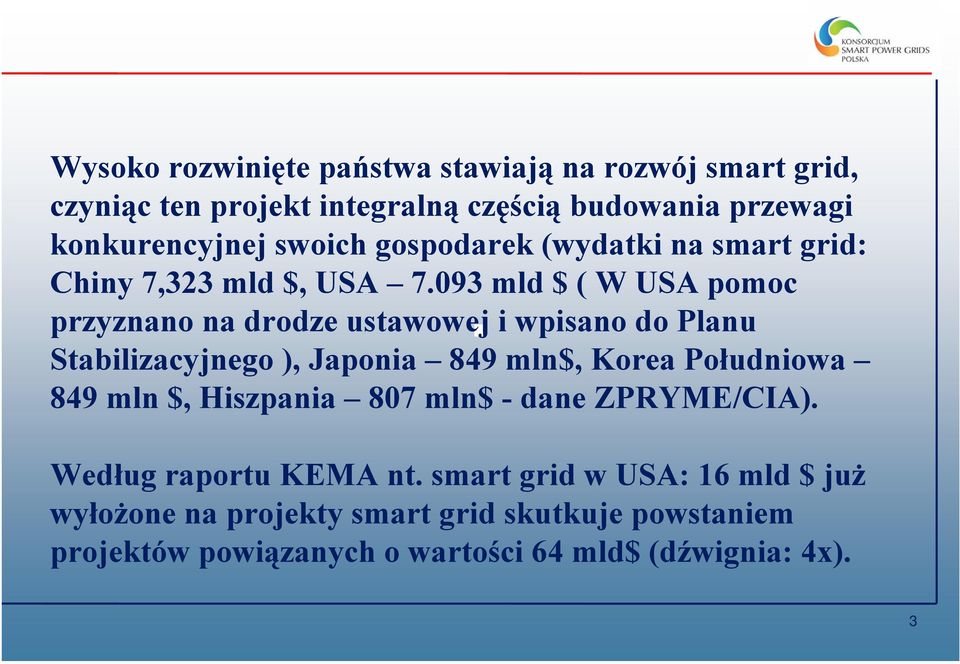 093 mld $ ( W USA pomoc przyznano na drodze ustawowej i wpisano do Planu Stabilizacyjnego ), Japonia 849 mln$, Korea Południowa 849