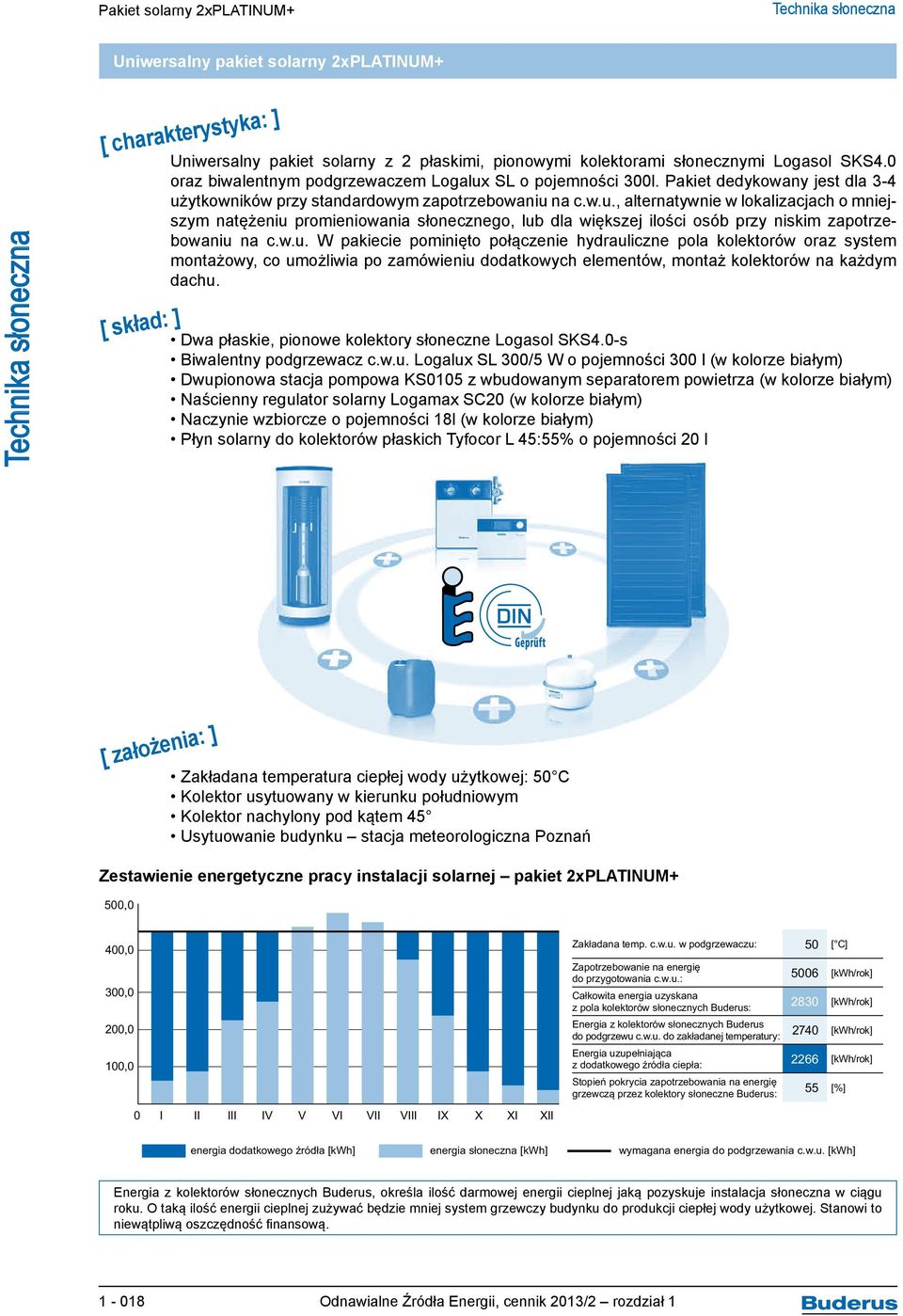 w.u. W pakiecie pominięto połączenie hydrauliczne pola kolektorów oraz system montażowy, co umożliwia po zamówieniu dodatkowych elementów, montaż kolektorów na każdym dachu.