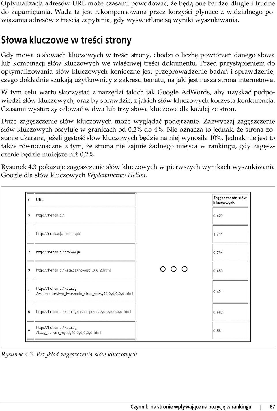 S owa kluczowe w tre ci strony Gdy mowa o s owach kluczowych w tre ci strony, chodzi o liczb powtórze danego s owa lub kombinacji s ów kluczowych we w a ciwej tre ci dokumentu.